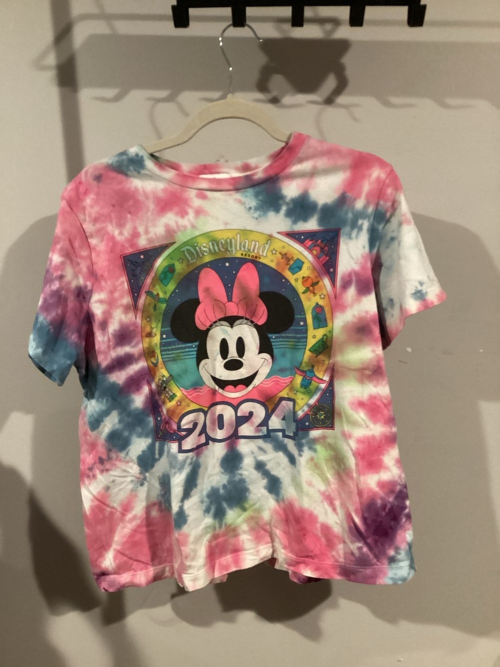 Disney Woman’s Tie-Dye Minnie Mouse Long Sleeve Shirt
